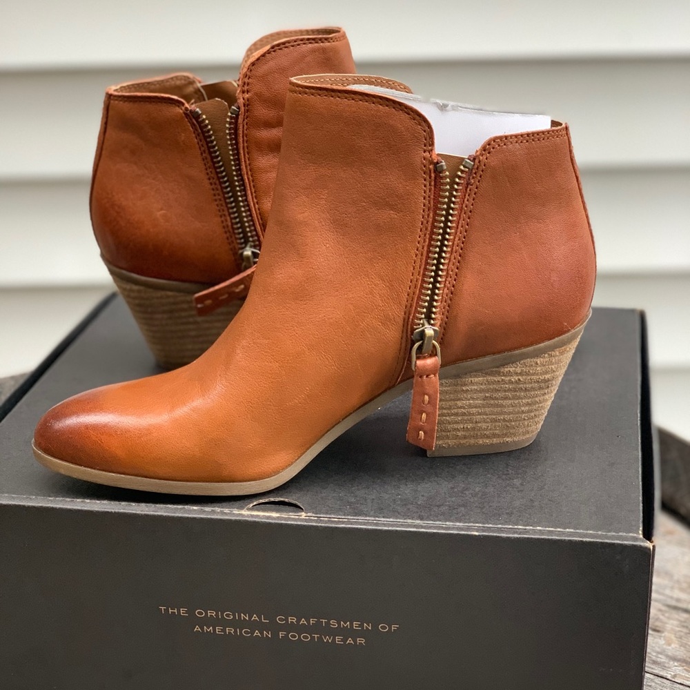 Frye Cognac Leather Booties